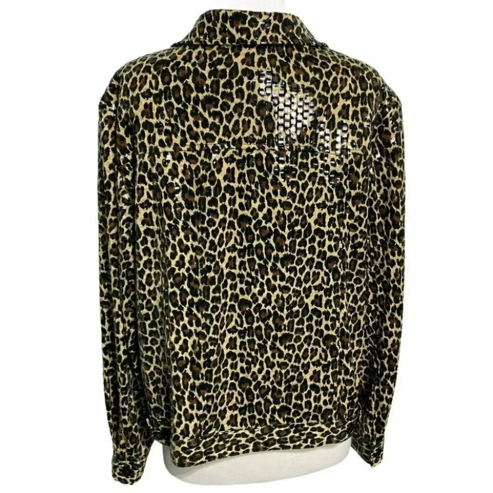 Perceptions 18 Leopard Print Stretch Jacket - image 8